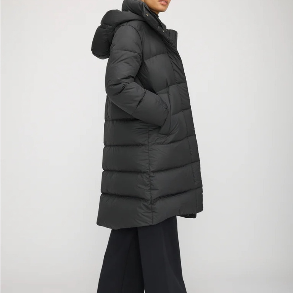 Kit & Ace size large new Aspen Repuff Down Jacket in Black Puffer Coat - Picture 3 of 10